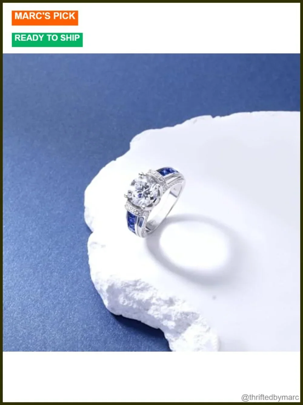 3ct Moissanite Engagement Ring Sterling Silver 18K White Gold Plated Round Cut
